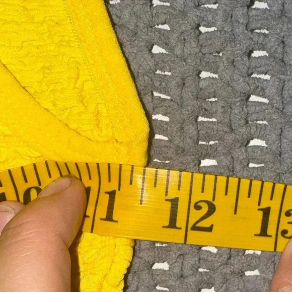 Zara Cut Out Textured Yellow Jumpsuit Playsuit Romper Ruched Size Small - Picture 5 of 5